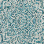 Safavieh Courtyard Collection 80.4' X 80.4' Grey / Teal Cy8734 Indoor-Outdoor Waterproof Easy-Cleaning Patio Backyard Mudroom Area-Rug