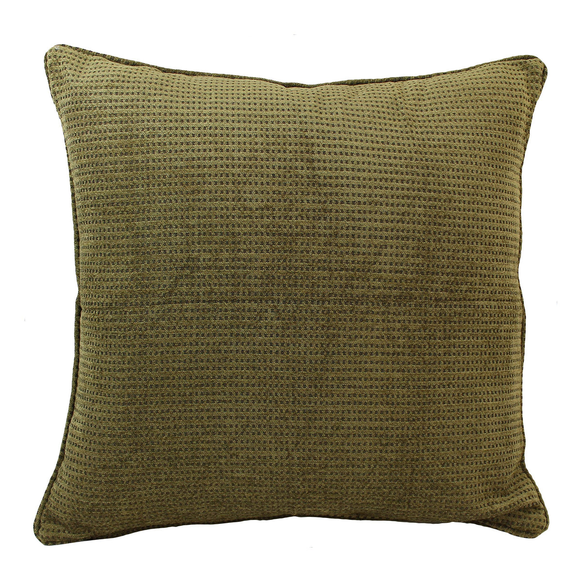 Blazing Needles Corded Square Jacquard Chenille Throw Pillow, 25&quot;, Gingham Brown