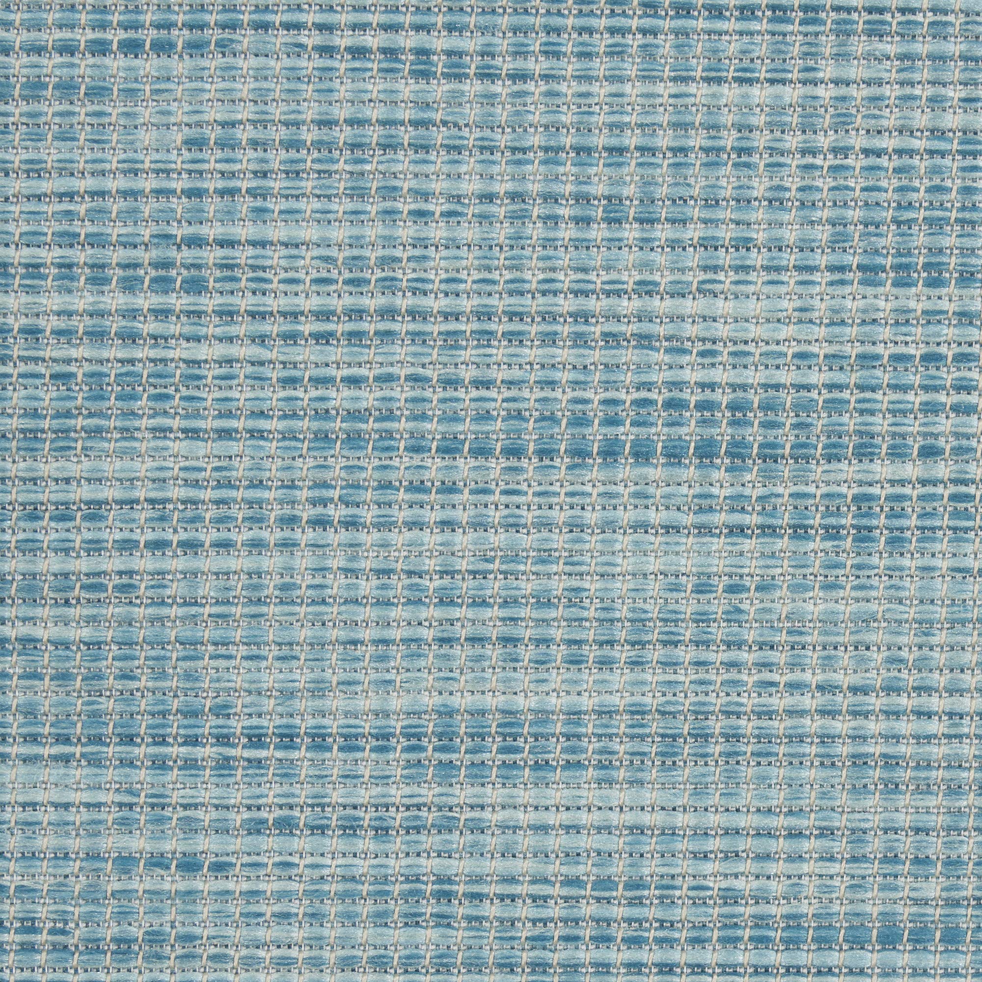 Nourison Positano Indoor-Outdoor Aqua 5' X 7' Area Rug, Easy Cleaning, Non Shedding, Bed Room, Living Room, Dining Room, Backyar