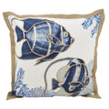 Saro Lifestyle Neptunian Collection Down Filled Fish Throw Pillow