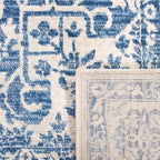 Safavieh Brentwood Collection 2' X 22' Navy / Light Grey Bnt832M Medallion Distressed Non-Shedding Living Room Bedroom Runner Ru