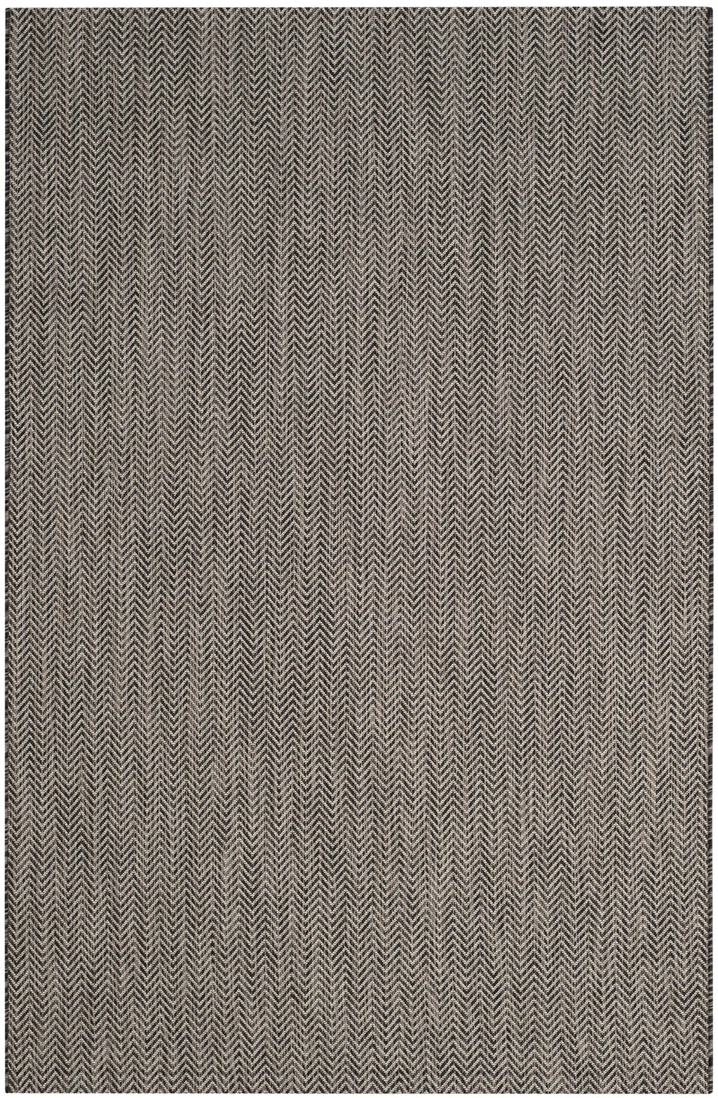 Safavieh Courtyard Collection Accent Rug - 4' X 5'7'', Black & Beige, Non-Shedding & Easy Care, Indoor/Outdoor & Washable-Ideal