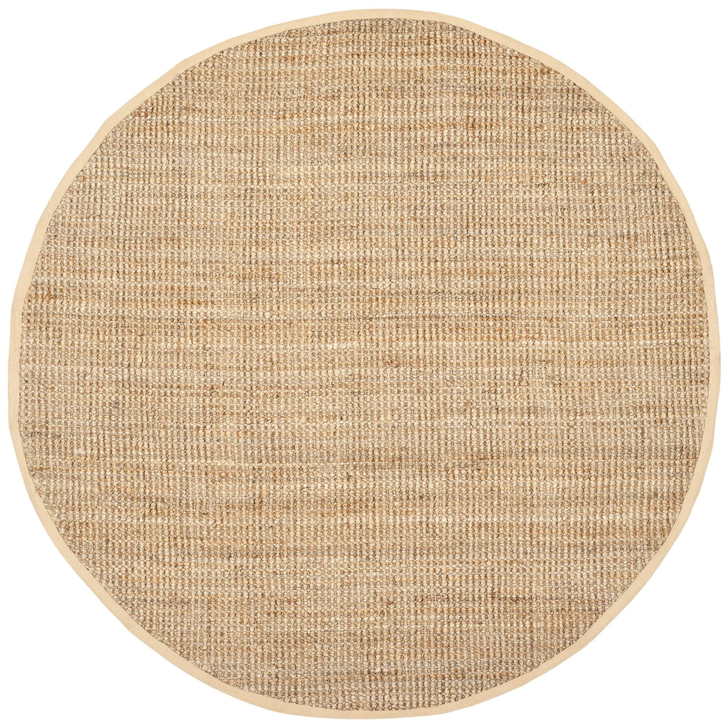 Safavieh Natural Fiber Collection Area Rug - 9' Round, Natural, Handmade Farmhouse Jute, Ideal For High Traffic Areas In Living