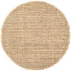 Safavieh Natural Fiber Collection Area Rug - 9' Round, Natural, Handmade Farmhouse Jute, Ideal For High Traffic Areas In Living