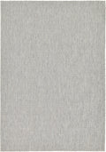 Unique Loom Collection Casual Transitional Solid Heathered Indoor/Outdoor Flatweave Area Rug (7' 1' X 10' Rectangle, Light Gray