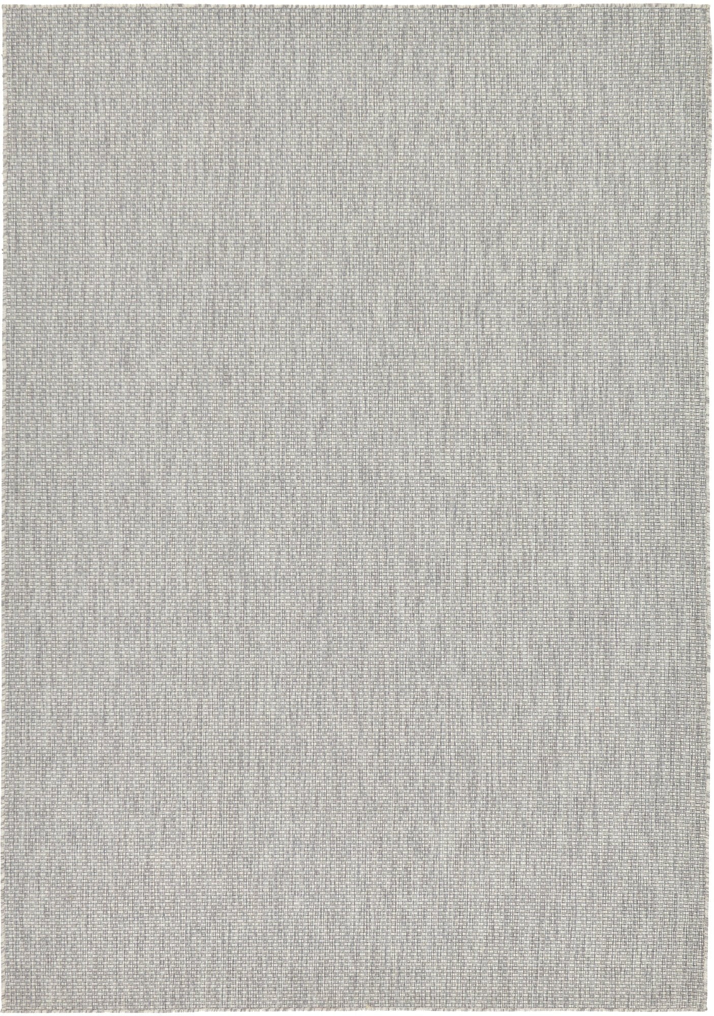Unique Loom Collection Casual Transitional Solid Heathered Indoor/Outdoor Flatweave Area Rug (7' 1' X 10' Rectangle, Light Gray