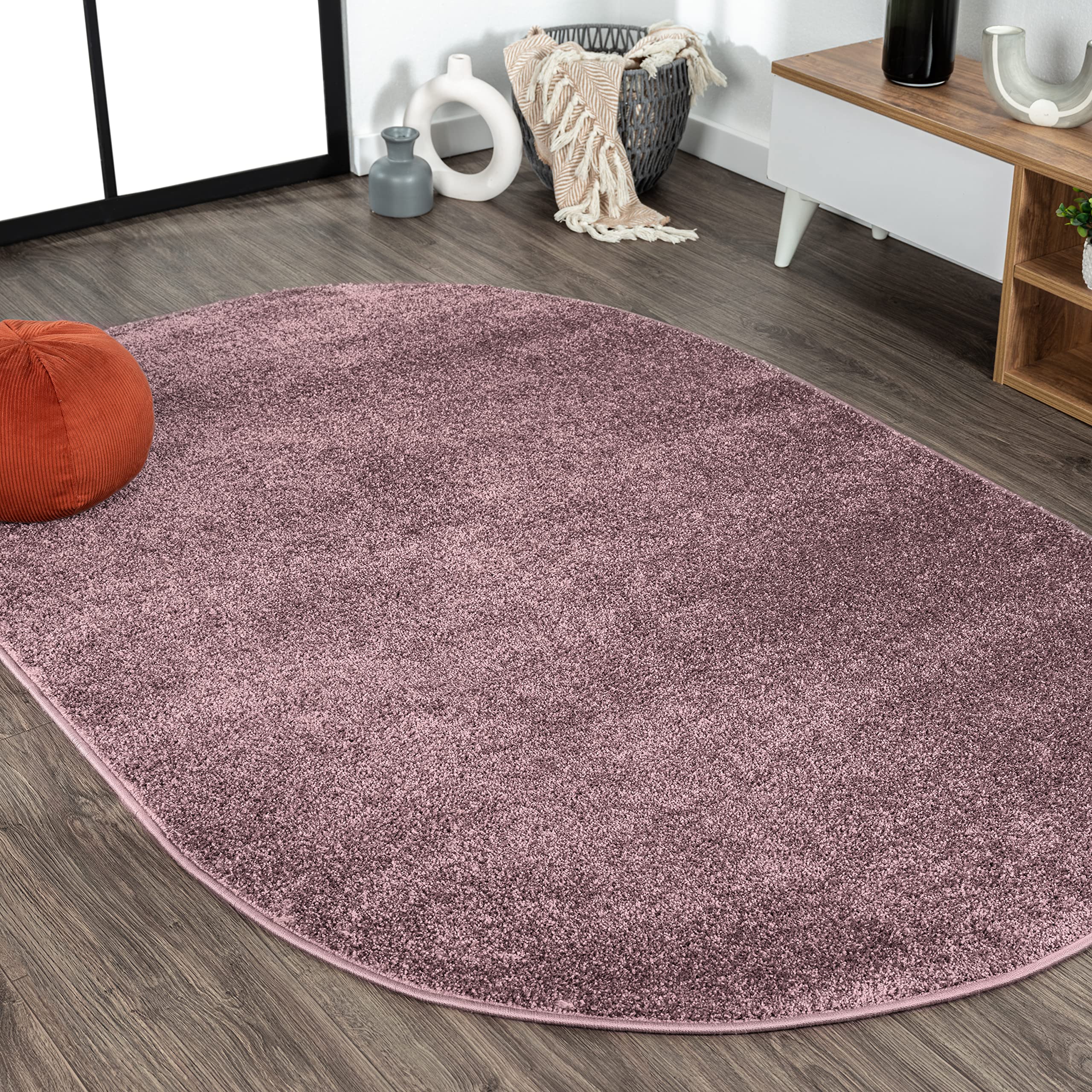 JONATHAN Y SEU100R-6OV Haze Solid Low-Pile Indoor Area Rug, Coastal, Bohemian, Minimalist, Classic, Casual for Bedroom,Kitchen,L