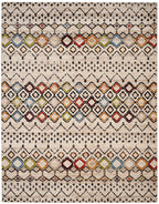 Safavieh Amsterdam Collection Area Rug - 10' X 14', Ivory & Multi, Moroccan Boho Design, Non-Shedding & Easy Care, Ideal For Hig