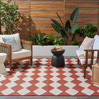 Nourison Positano Indoor/Outdoor Terracotta 6' X 9' Area Rug, Easy Cleaning, Non Shedding, Bed Room, Living Room, Dining Room, Backyard, Deck, Patio (6X9)