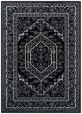 Safavieh Adirondack Collection Accent Rug - 26 x 4, Black & Ivory, Oriental Medallion Design, Non-Shedding & Easy Care, Ideal 