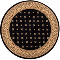 Well Woven Barclay Collection Hudson Terrace Black 4 ft Round Rug - for Entryways, Small Bedrooms, Living Rooms