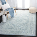 SAFAVIEH Adirondack Collection Area Rug - 51 x 76, Slate & Ivory, Oriental Medallion Design, Non-Shedding & Easy Care, Ideal f