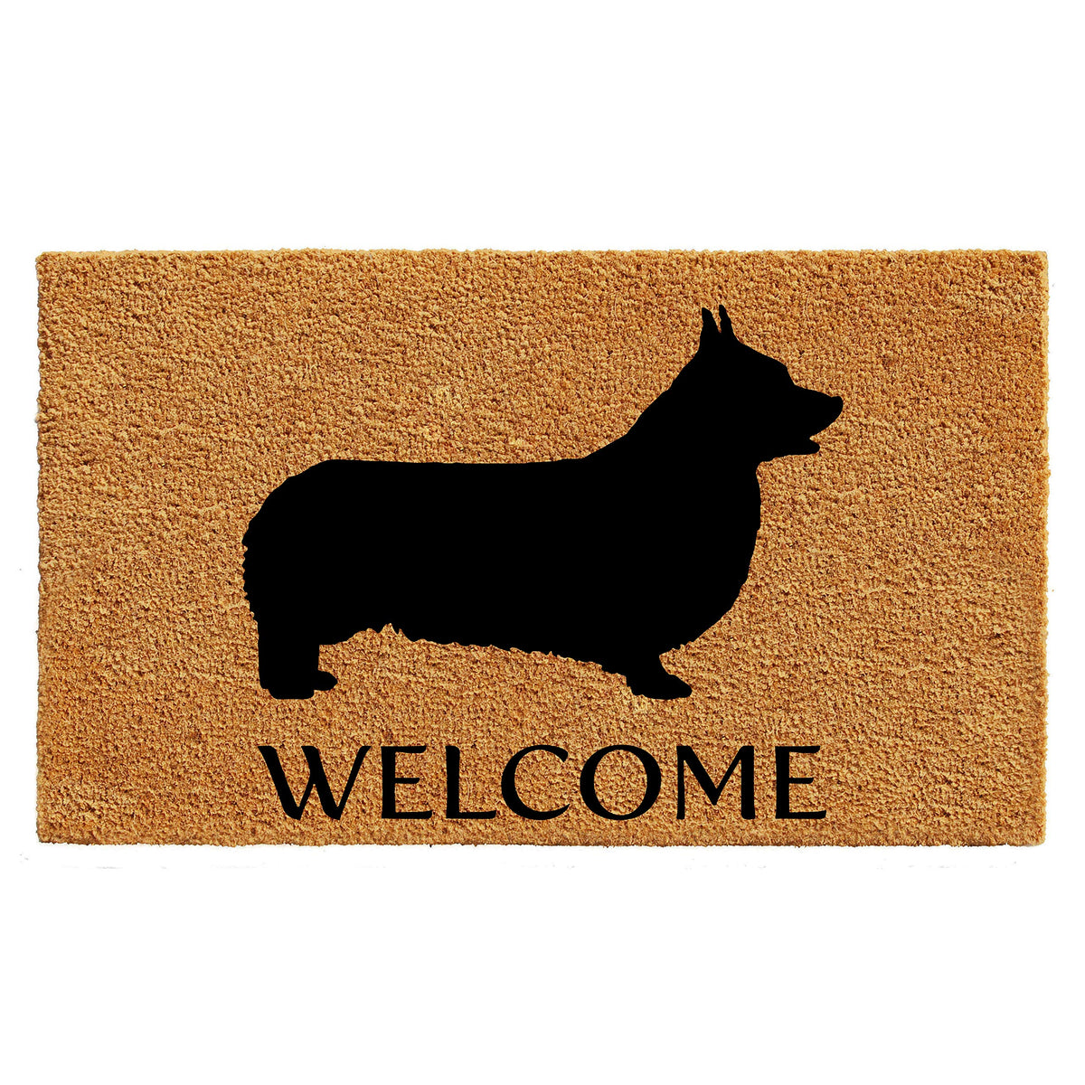 Calloway Mills Az105612436 Pembroke Welsh Corgi Doormat 24' X 36', Natural/Black