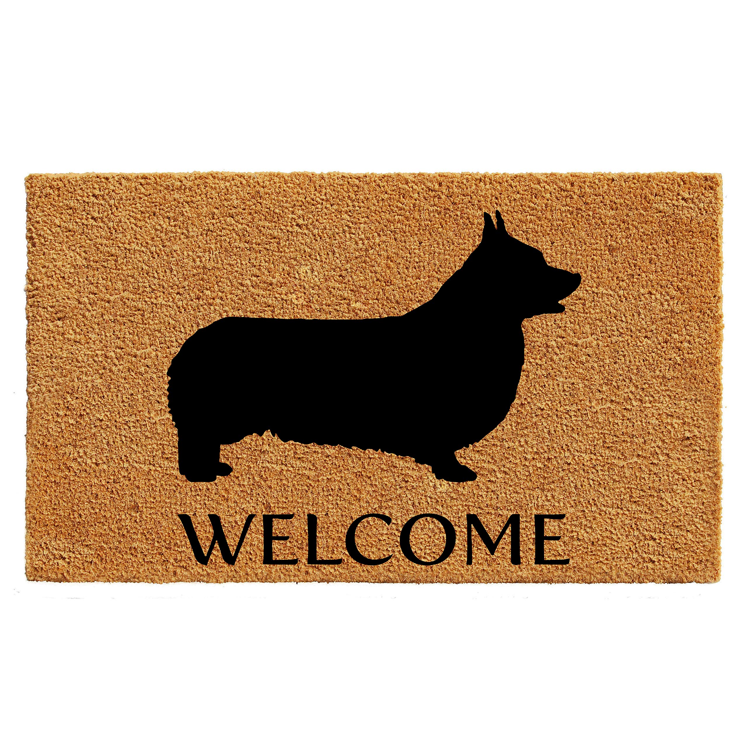 Calloway Mills Az105611729 Pembroke Welsh Corgi Doormat 17' X 29', Natural/Black