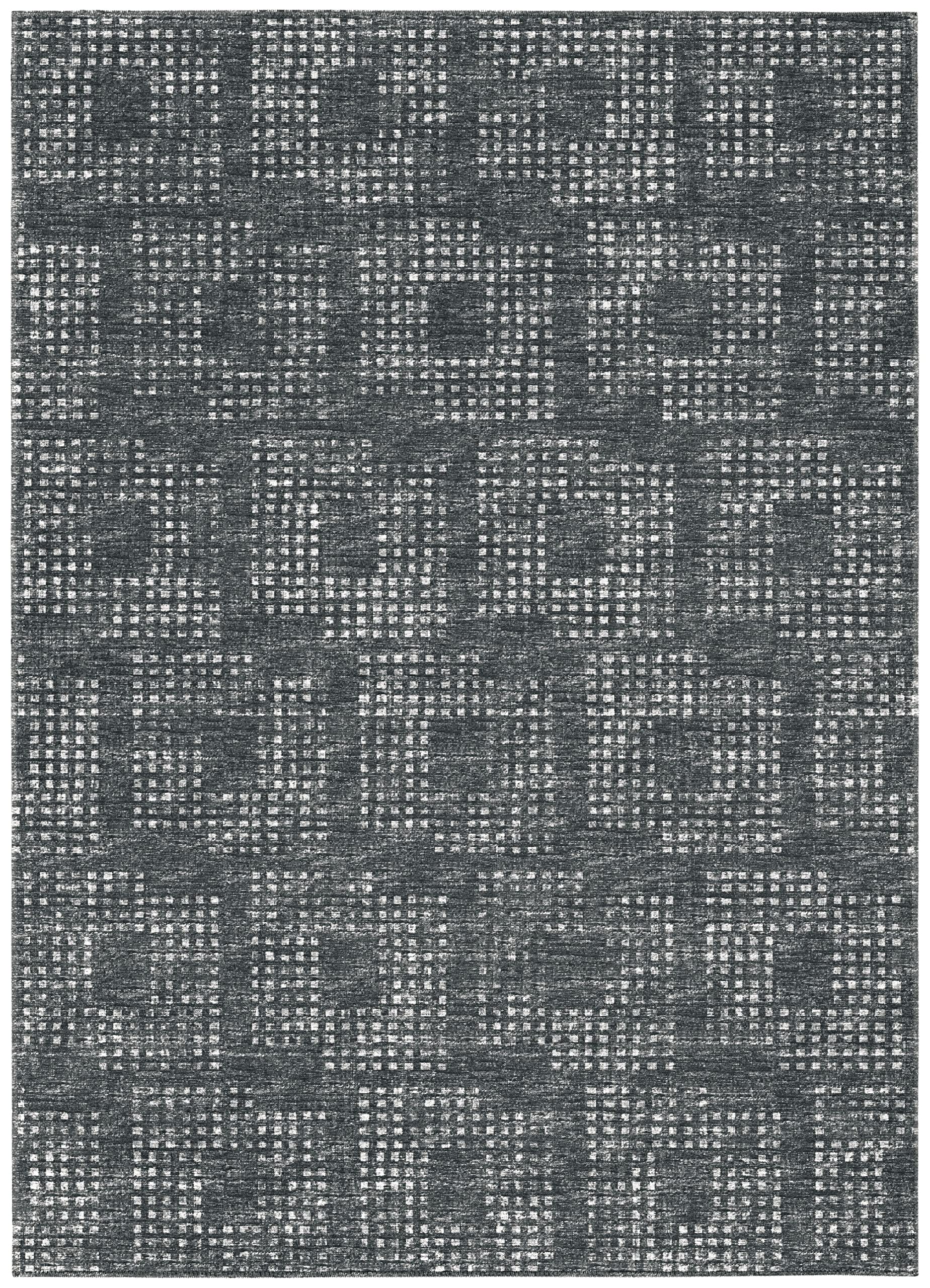 Addison Rugs Eleanor Aer31 Black 8' X 10' Indoor Outdoor Area Rug, Easy Clean, Machine Washable, Non Shedding, Bedroom, Living Room, Dining Room, Kitchen, Patio Rug
