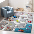 SAFAVIEH Carousel Kids Collection Accent Rug - 33 x 53, Grey & Ivory, Non-Shedding & Easy Care, Ideal for High Traffic Areas f