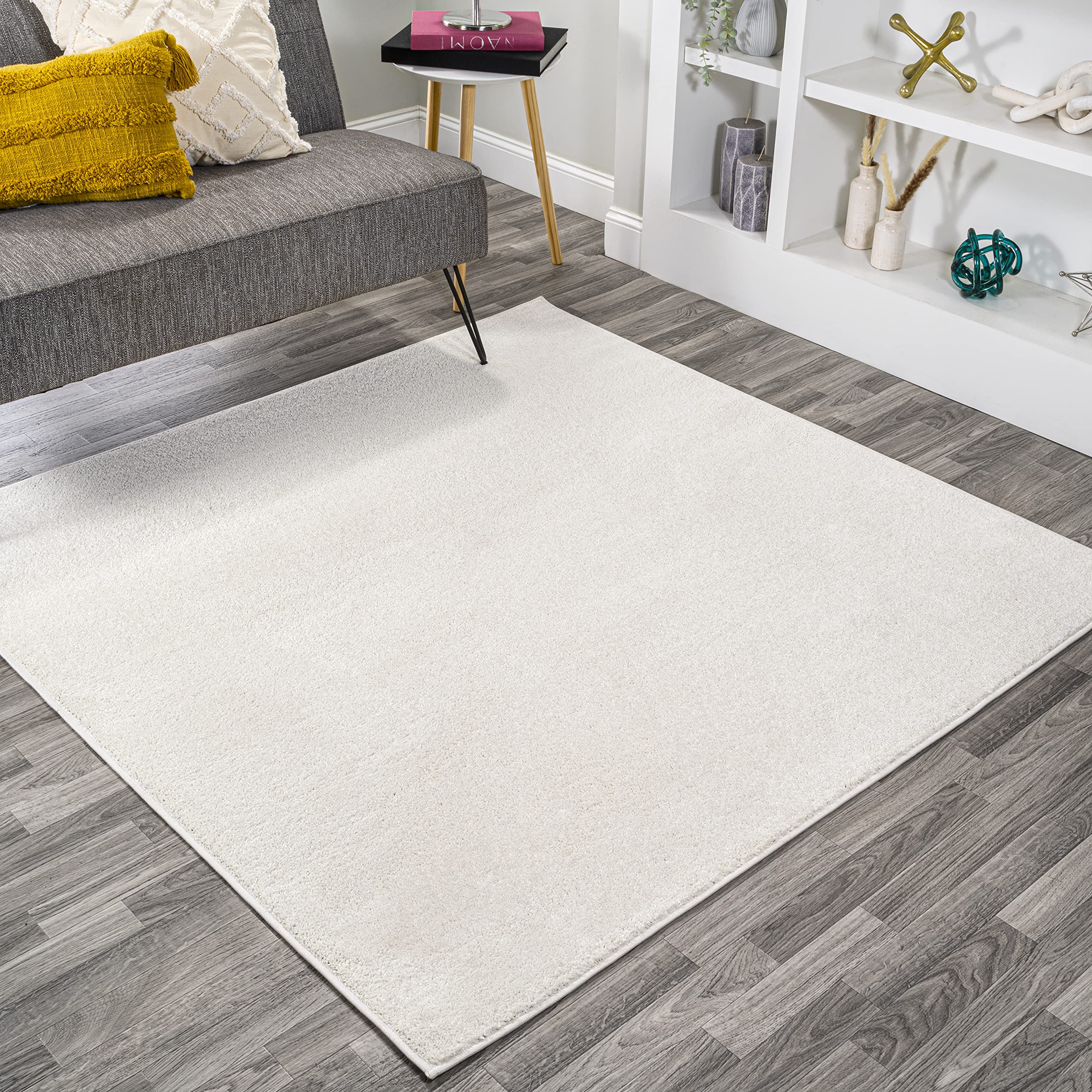 JONATHAN Y SEU100T-7SQ Haze Solid Low-Pile Indoor Area Rug, Coastal, Bohemian, Minimalist, Classic, Casual for Bedroom,Kitchen,L