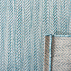 Safavieh Courtyard Collection 2'3' X 14' Aqua/Grey Cy8022 Indoor/ Outdoor Patio Backyard Mudroom Runner Rug