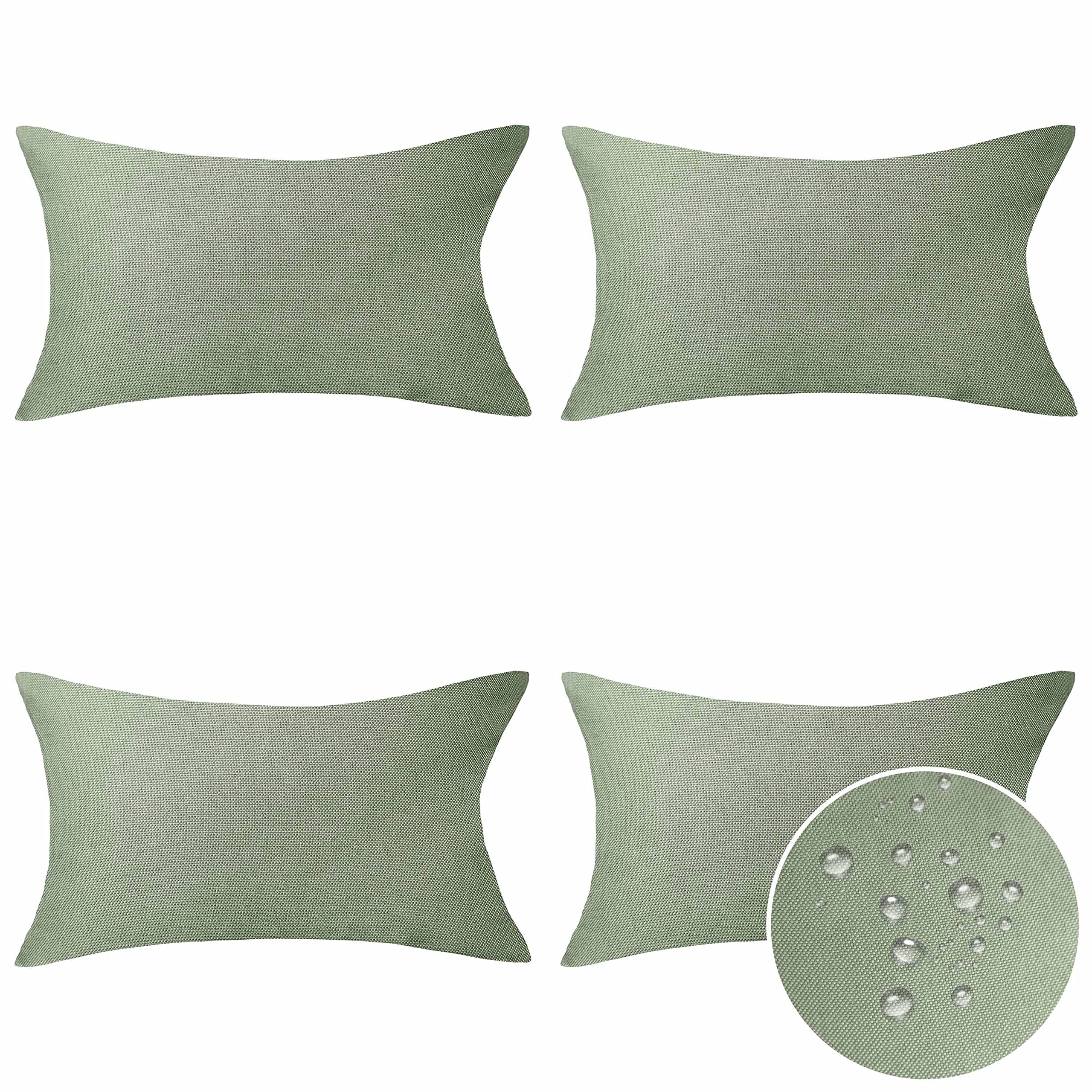 Home Brilliant Outdoor Throw Pillows Waterproof Linen Pillow Covers Farm Rectangle Couch Pillows For Living Room Sofa Decor, Pac