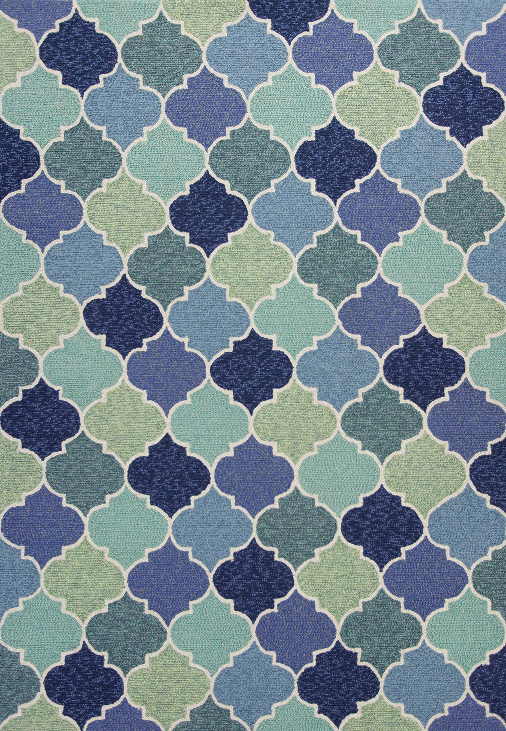 HomeRoots Decor 2' x 3' UV-Treated Polypropelene Blue Area Rug