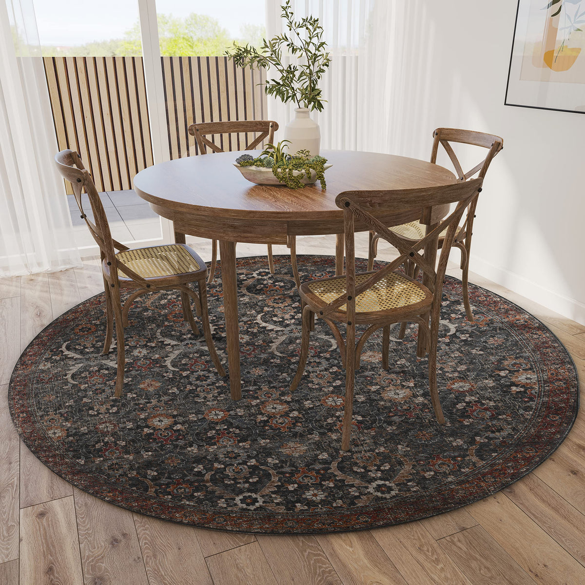 Dalyn Rugs Jericho Jc1 Charcoal 10' X 10' Rectangle Soft Round Rug, Easy Clean, Non Shedding, Bedroom, Entry, Living Room, Dining Room, Kitchen Rug