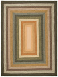 SAFAVIEH Braided Collection Area Rug - 6 x 8, Multi, Geometric Design, Machine Washable Indoor/Outdoor & Washable-Ideal for Pa