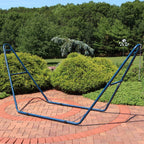 Sunnydaze Universal 2-Person Hammock Stand - 550-Pound Capacity - Heavy-Duty Steel Outdoor Hammock Stand - Fits 9 To 14 Foot Hammocks - Blue