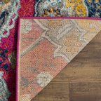 Safavieh Madison Collection Runner Rug - 2'3'' X 8', Fuchsia & Gold, Boho Chic Glam Paisley Design, Non-Shedding & Easy Care, Id