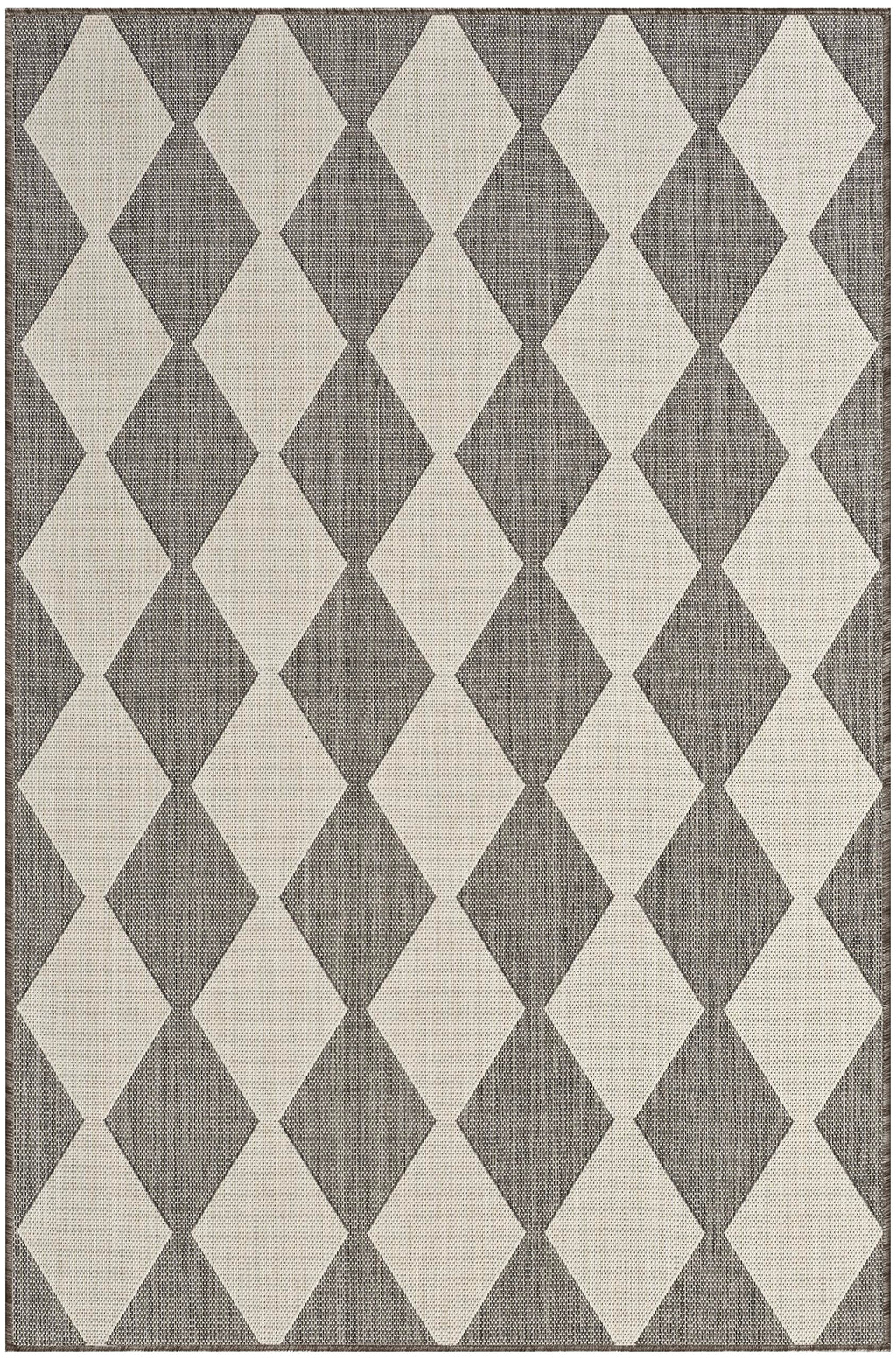 Nourison Positano Indoor/Outdoor Charcoal 4' X 6' Area Rug, Easy Cleaning, Non Shedding, Bed Room, Living Room, Dining Room, Backyard, Deck, Patio (4X6)