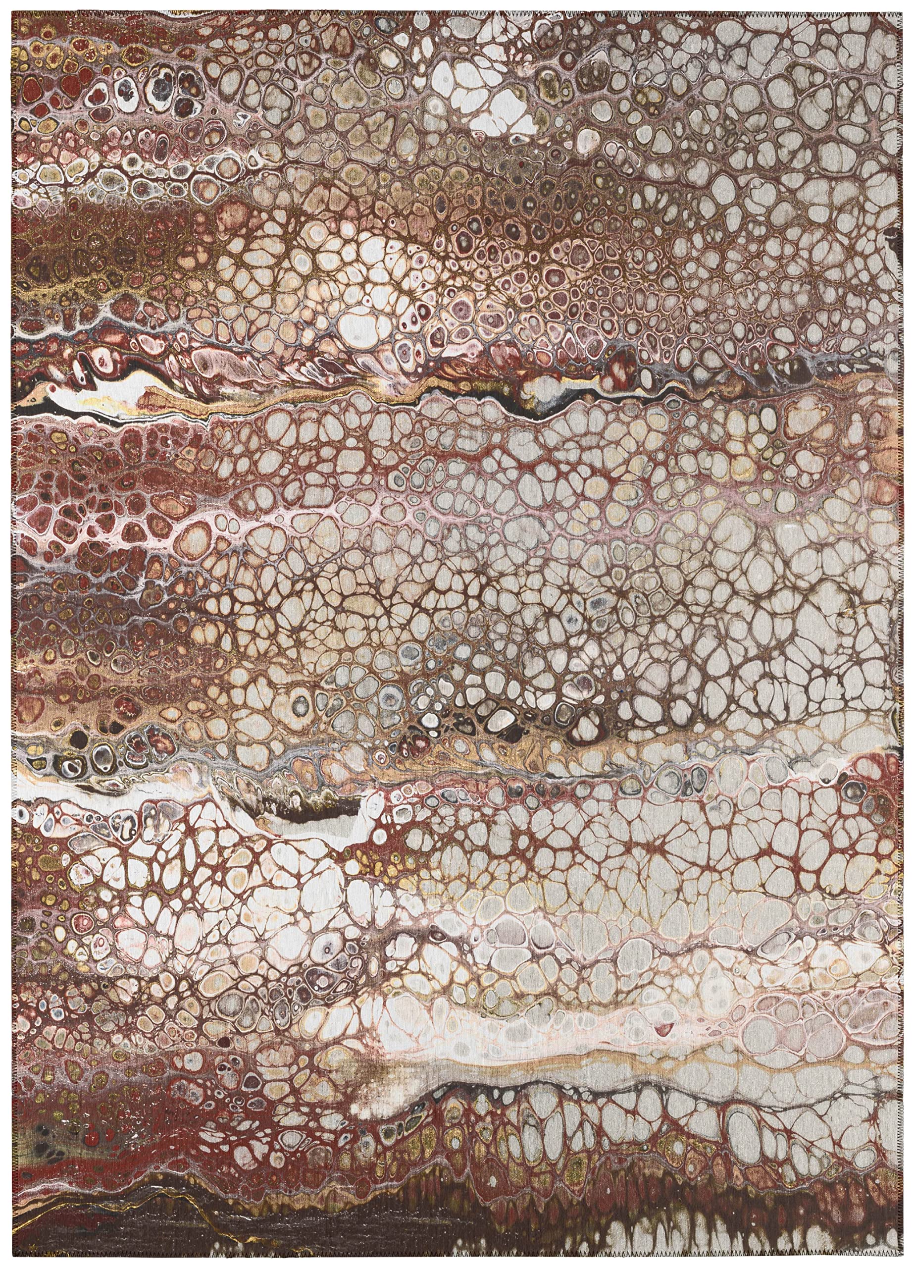Addison Rugs Karina Akc45 Riverbed 5' X 7'6" Indoor Outdoor Area Rug, Easy Clean, Machine Washable, Non Shedding, Bedroom, Entry, Living Room, Dining Room, Kitchen, Patio Rug