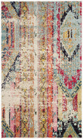 SAFAVIEH Monaco Collection Accent Rug - 22 x 4, Multi, Boho Chic Tribal Distressed Design, Non-Shedding & Easy Care, Ideal for
