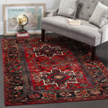 SAFAVIEH Vintage Hamadan Collection Area Rug - 8 x 10, Red & Multi, Oriental Traditional Persian Design, Non-Shedding & Easy C