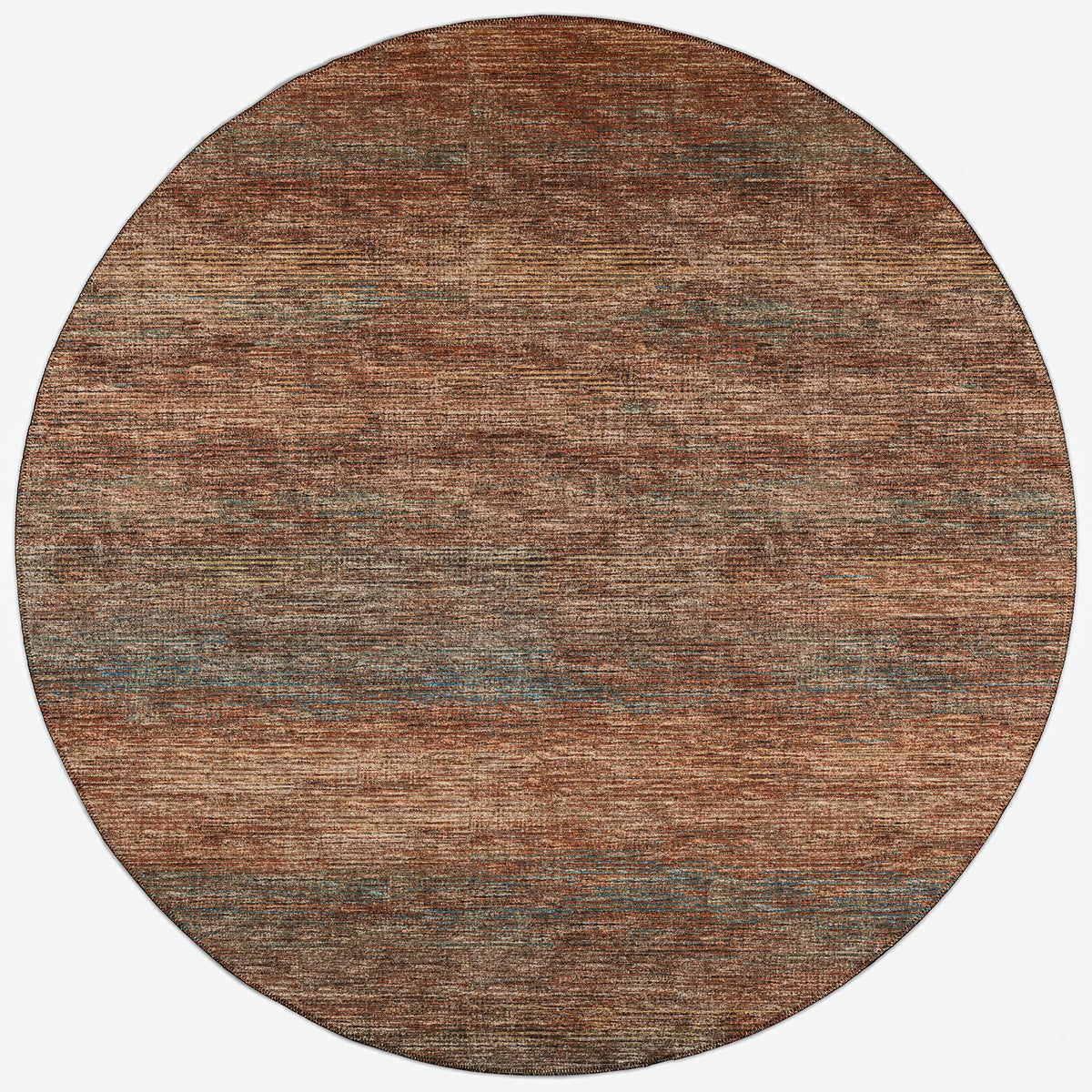 Addison Rugs Marston 8' X 8' Transitional Canyon Indoor Outdoor Round Rug, Easy Clean, Machine Washable, Non Shedding, Bedroom, Living Room, Dining Room, Kitchen, Patio Rug