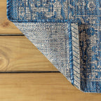 Jonathan Y Smb100B-8 Tela Bohemian Textured Weave Floral Indoor/Outdoor Navy/Gray 8 Ft. X 10 Ft. Area-Rug, Coastal,Easy-Cleaning,Hightraffic,Livingroom,Backyard, Non Shedding