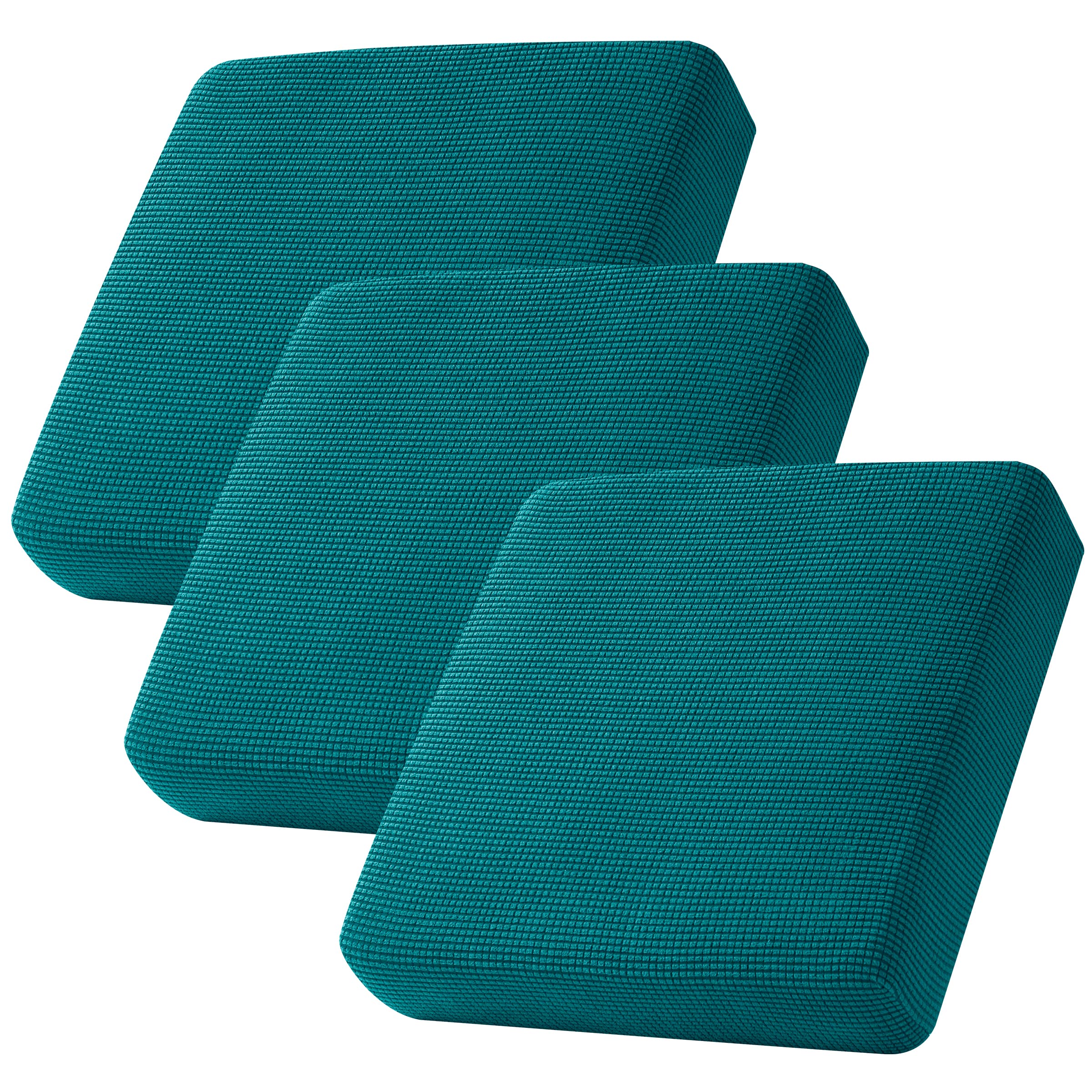 CHUN YI 3PC Stretch Couch Cushion Covers, Individual Sofa Seat Slipcovers Suitable for Armchair Loveseat Sofa with Spandex Jacqu