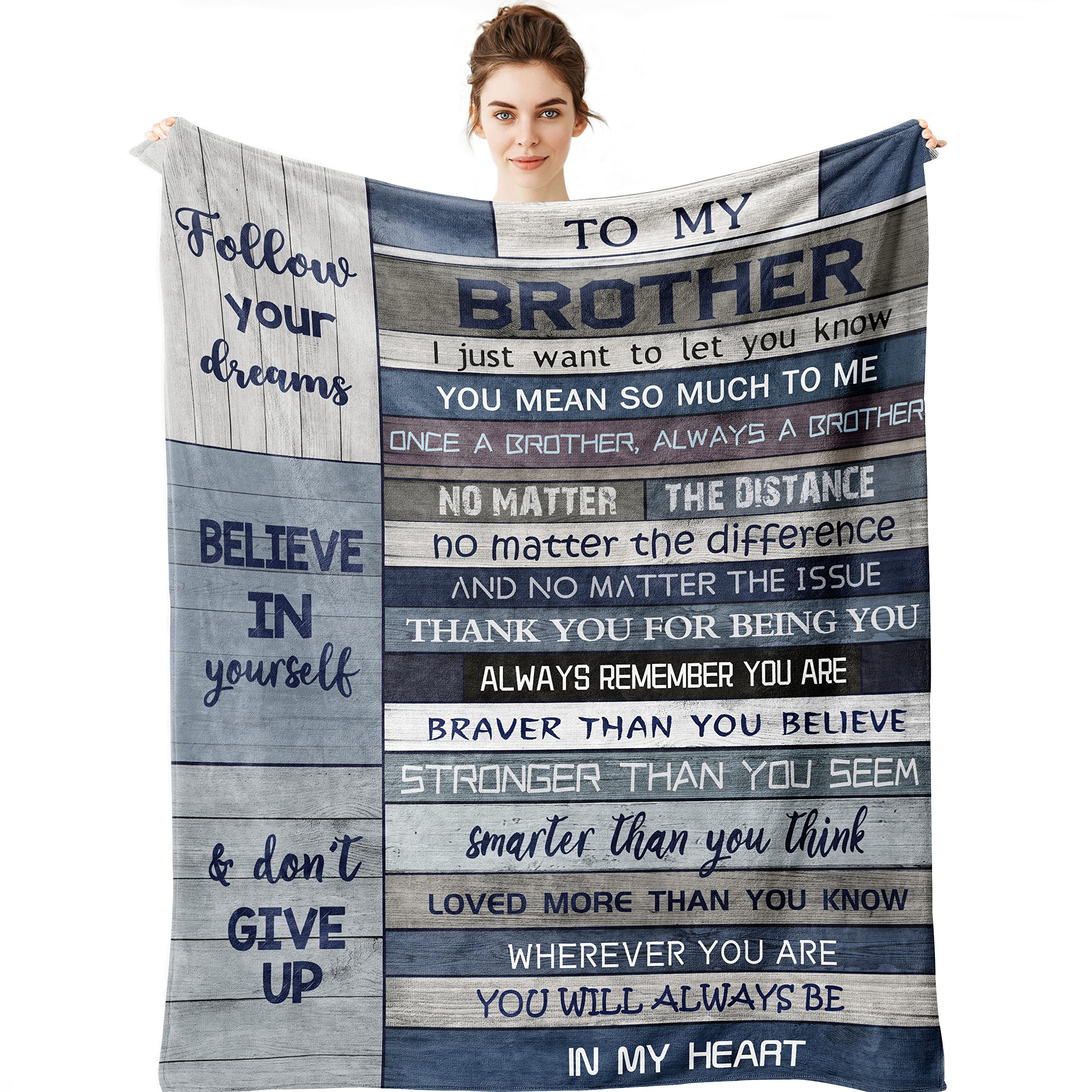 Yamco Big Brother Gift - Gifts For Brother 60' X 50' Blanket - Funny Brother Gifts From Sister - Brother Birthday Gifts - Funn