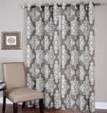 Elrene Home Fashions 26865796148 Grommet Top Linen Look Single Panel Window Curtain Drape, 52 x 84, Gray