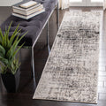 SAFAVIEH Adirondack Collection Runner Rug - 2'6'' x 6', Silver & Black, Modern Abstract Design, Non-Shedding & Easy Care, Ideal 