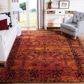 SAFAVIEH Vintage Hamadan Collection Area Rug - 8 x 10, Orange, Oriental Traditional Persian Design, Non-Shedding & Easy Care, 