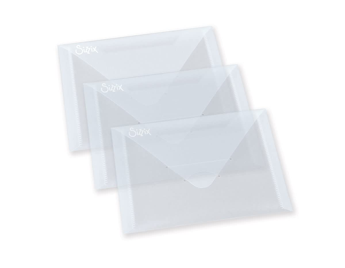 Sizzix Plastic Envelopes, 6.875 By 5-Inch, 3/Pack