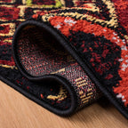 Safavieh Amsterdam Collection Runner Rug - 2'3'' X 20', Black & Multi, Moroccan Boho Design, Non-Shedding & Easy Care, Ideal For