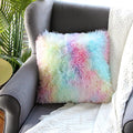 Uhomy Colorful Plush Pillow Cover 20 'X20 ', Luxury Fluffy Super Soft Faux Fur Throw Pillow Cover Cushion Case For Sofa Bed Ch