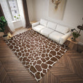 Dalyn Rugs Akina Giraffe Animal Print Ak4 Faux Fur Chocolate 2'3" X 7'6"