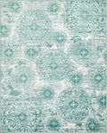 Unique Loom Sofia Collection Area Rug - Grand (8 x 10 Rectangle, Turquoise/ Ivory)