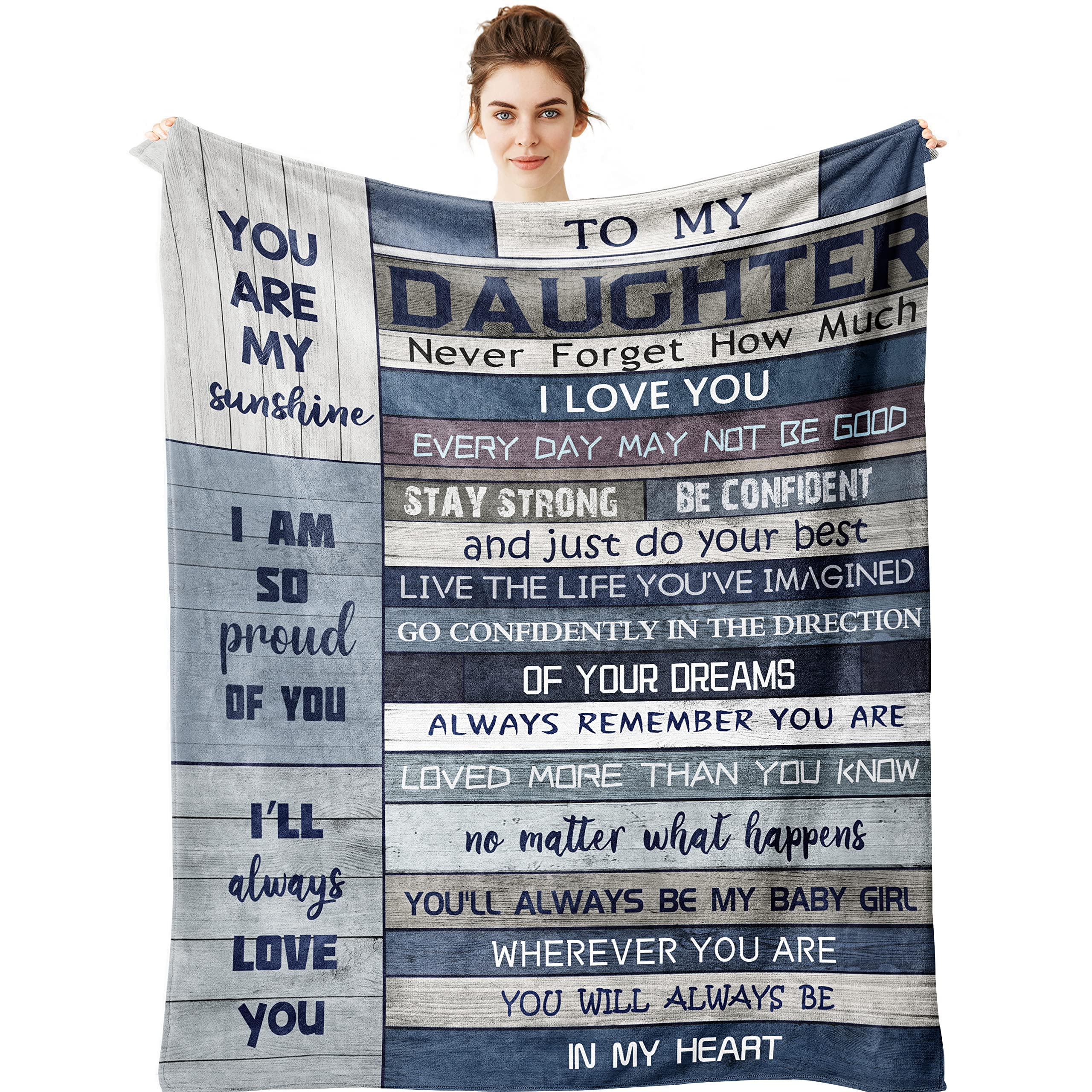 Yamco Daughter Gifts Blanket - Daughter Gift From Mom Dad - Gifts For Daughters From Mothers 80'X 60' Blankets - Birthday Gift