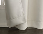Sun Zero Easton Energy Saving Blackout Rod Pocket Curtain Panel, 40' X 84', Pearl