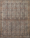 Loloi Amber Lewis x Billie Collection, Ink & Salmon 10-0 x 14-0 Area Rug - Antique & Distressed Accent Rugs for Living Room, B
