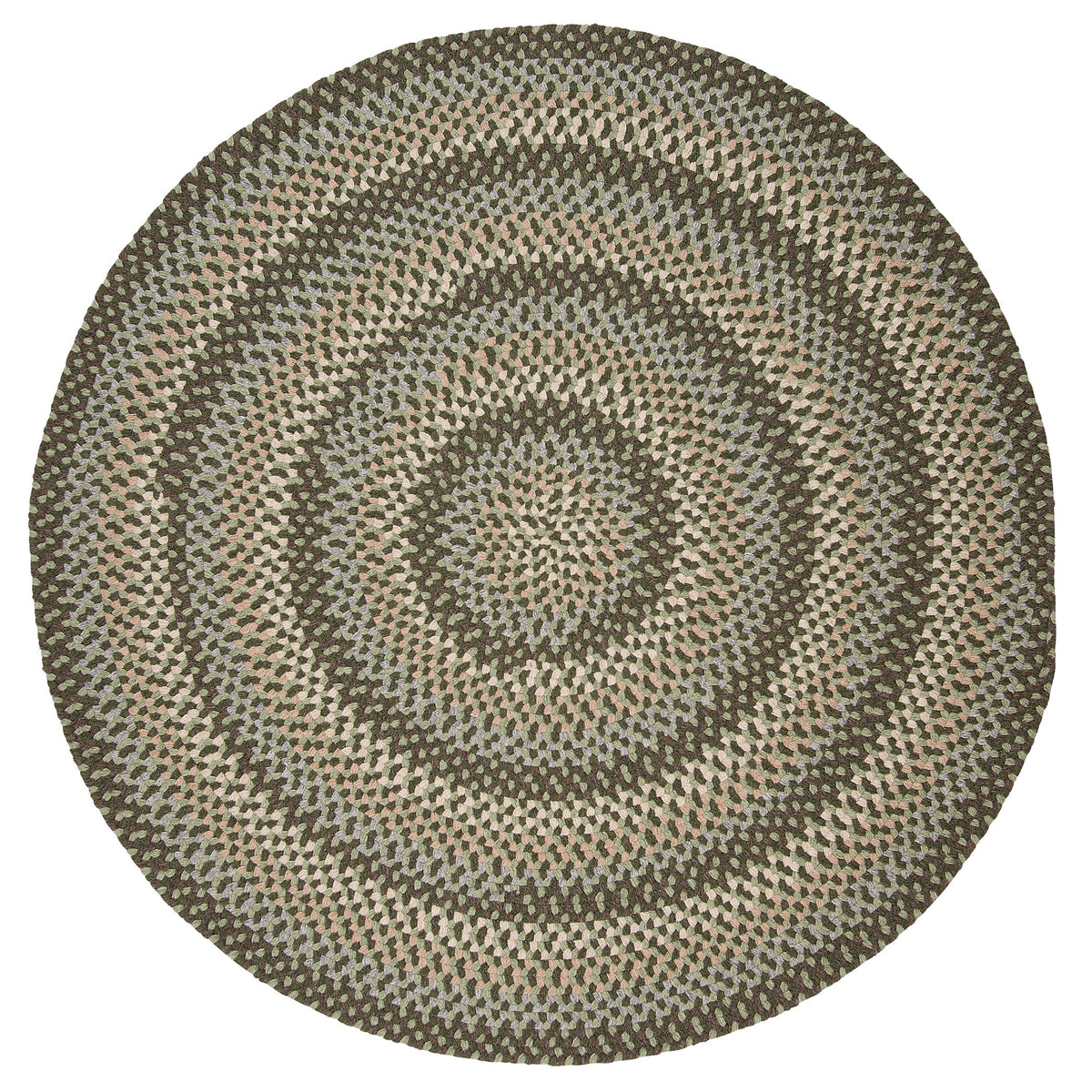 Boston Common Polypropylene Braided Round Rug, 10-Feet, Moss Green