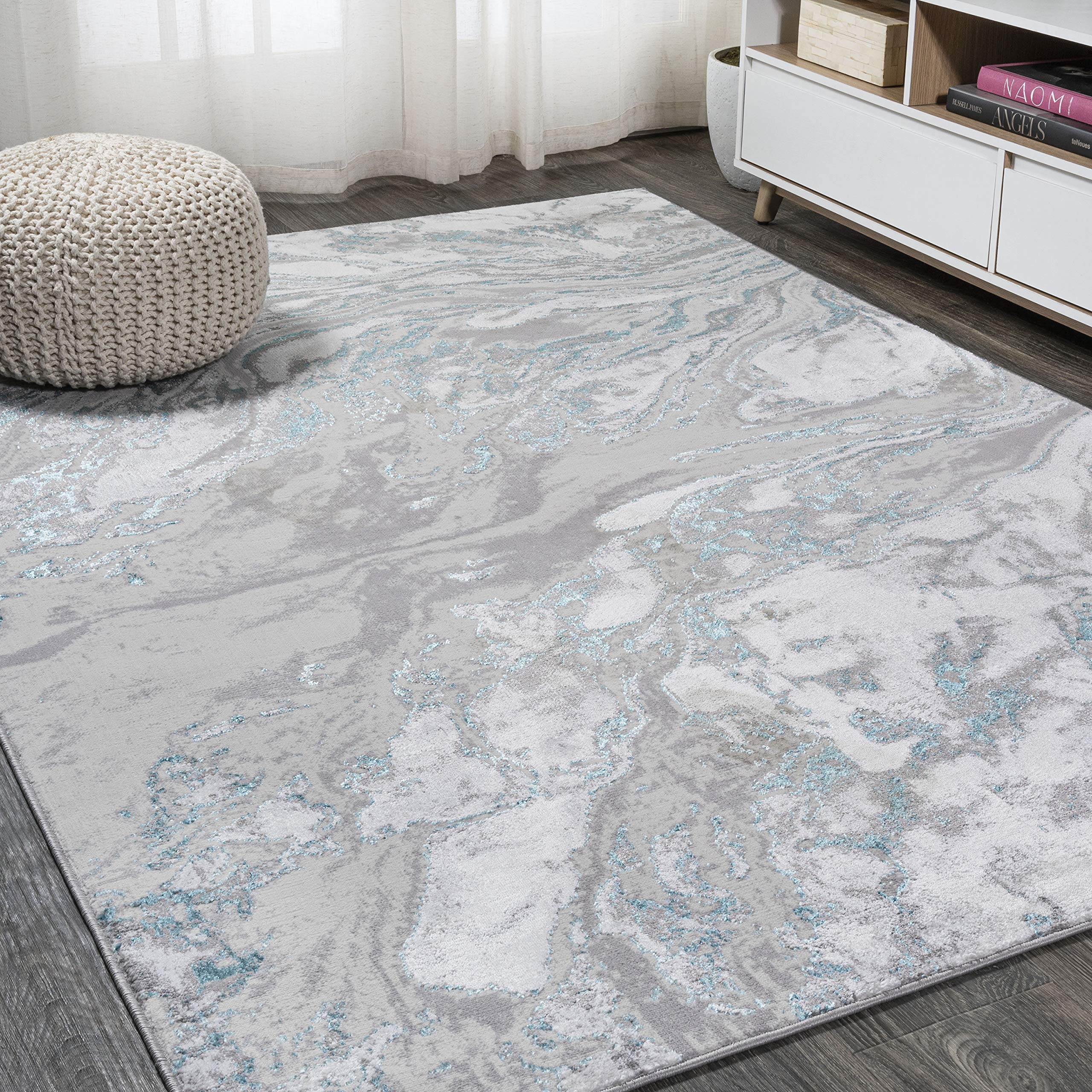 JONATHAN Y SOR203A-3 Swirl Marbled Abstract Indoor Area-Rug Contemporary Casual Transitional Easy-Cleaning Bedroom Kitchen Livin