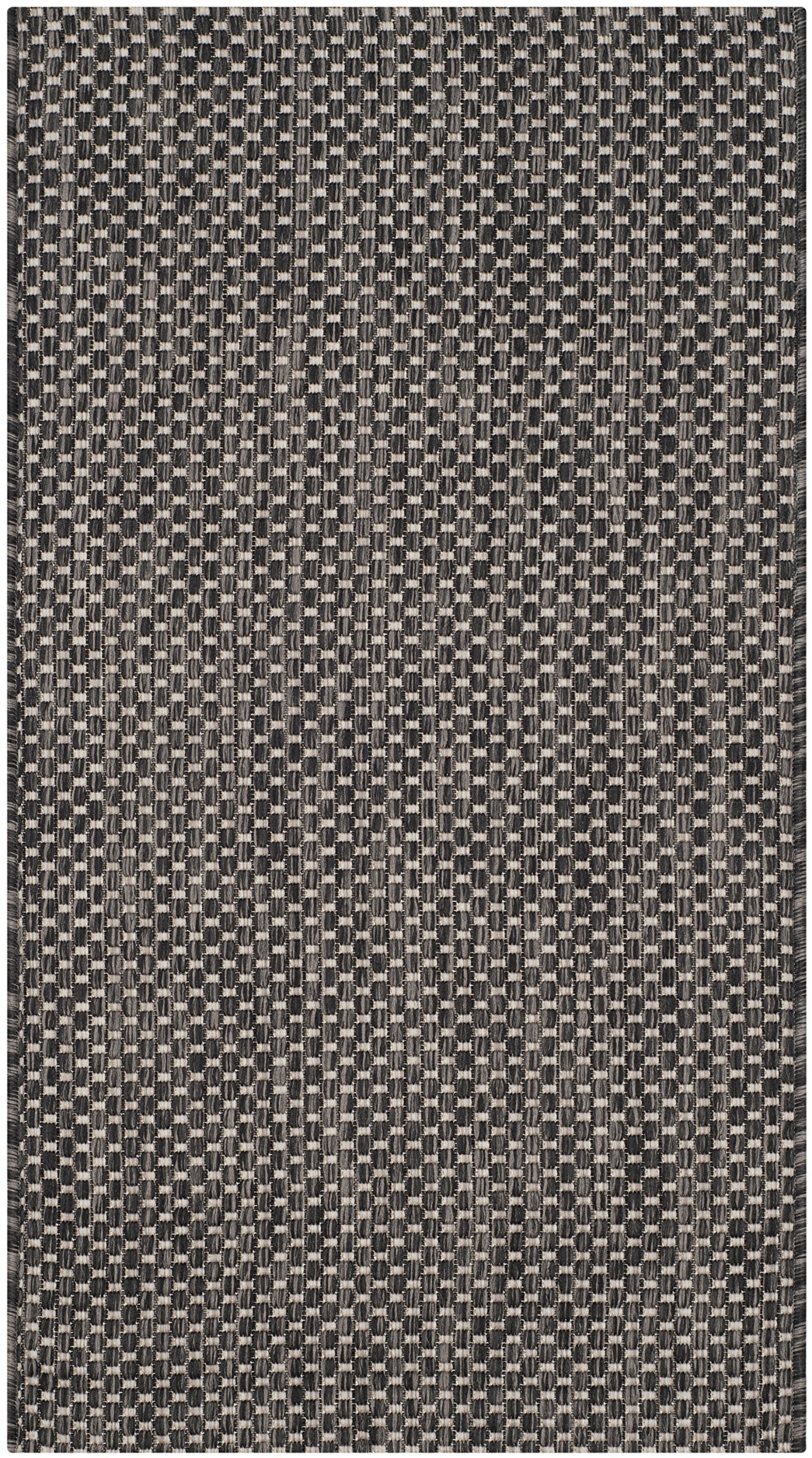 Safavieh Courtyard Collection Accent Rug - 2'3' X 5', Black & Beige, Non-Shedding & Easy Care, Indoor/Outdoor & Washable-Ideal For Patio, Backyard, Mudroom (Cy8521-36621)